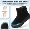 image:imageBoys Girls Kids Orthopedic Winter Snow Boots Wide Comfortable Casual Plantar Fasciitis Arch Support Orthotic Leather Walking Shoes Insulated Warm School Tennis Ankle Boots for Foot and Pain ReliefK1black