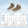 image:imageBoys Girls Kids Orthopedic Winter Snow Boots Wide Comfortable Casual Plantar Fasciitis Arch Support Orthotic Leather Walking Shoes Insulated Warm School Tennis Ankle Boots for Foot and Pain ReliefK2khaki
