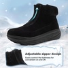 image:imageBoys Girls Kids Orthopedic Winter Snow Boots Wide Comfortable Casual Plantar Fasciitis Arch Support Orthotic Leather Walking Shoes Insulated Warm School Tennis Ankle Boots for Foot and Pain ReliefK1black