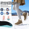 image:imageBoys Girls Kids Orthopedic Winter Snow Boots Wide Comfortable Casual Plantar Fasciitis Arch Support Orthotic Leather Walking Shoes Insulated Warm School Tennis Ankle Boots for Foot and Pain ReliefK2khaki