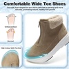 image:imageBoys Girls Kids Orthopedic Winter Snow Boots Wide Comfortable Casual Plantar Fasciitis Arch Support Orthotic Leather Walking Shoes Insulated Warm School Tennis Ankle Boots for Foot and Pain ReliefK2khaki
