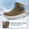 image:imageBoys Girls Kids Orthopedic Winter Snow Boots Wide Comfortable Casual Plantar Fasciitis Arch Support Orthotic Leather Walking Shoes Insulated Warm School Tennis Ankle Boots for Foot and Pain ReliefK2khaki