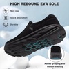 image:imageComfortable Orthopedic Diabetic Wide Shoes For Men Arch Support Plantar Fasciitis Orthotic Slip On Loafers Hammer Toes Bunions Flat Leather House Walking Shoes for Foot Heel Pain ReliefK1black