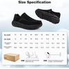 image:imageComfortable Orthopedic Diabetic Wide Shoes For Men Arch Support Plantar Fasciitis Orthotic Slip On Loafers Hammer Toes Bunions Flat Leather House Walking Shoes for Foot Heel Pain ReliefK1black