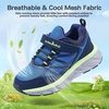 image:imageKids Orthopedic Tennis Shoes for Boys and Girls Comfortable Casual Plantar Fasciitis Arch Support Athletic Running Sneakers Little KidBig Kid School Sports Walking Shoes for Foot and Pain ReliefW2dark Blue