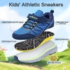 image:imageKids Orthopedic Tennis Shoes for Boys and Girls Comfortable Casual Plantar Fasciitis Arch Support Athletic Running Sneakers Little KidBig Kid School Sports Walking Shoes for Foot and Pain ReliefW2dark Blue