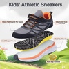 image:imageKids Orthopedic Tennis Shoes for Boys and Girls Comfortable Casual Plantar Fasciitis Arch Support Athletic Running Sneakers Little KidBig Kid School Sports Walking Shoes for Foot and Pain ReliefW3orange Black
