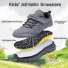 image:imageKids Orthopedic Tennis Shoes for Boys and Girls Comfortable Casual Plantar Fasciitis Arch Support Athletic Running Sneakers Little KidBig Kid School Sports Walking Shoes for Foot and Pain ReliefW1grey
