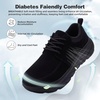 image:imageMens Comfortable Diabetic Neuropathy Wide Orthopedic Leather Walking Shoes  Wide Toe Box Arch Support Plantar Fasciitis Relief Shoe Outdoor Standing All day Work Casual for Bunion Foot amp Heel PainK1black