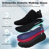 image:imageMens Comfortable Diabetic Neuropathy Wide Orthopedic Leather Walking Shoes  Wide Toe Box Arch Support Plantar Fasciitis Relief Shoe Outdoor Standing All day Work Casual for Bunion Foot amp Heel PainK1black