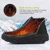 image:imageMens Orthopedic Diabetic Leather Winter Ankle Boots Wide Toe Box Comfortable Orthotic Arch Support Dress Shoes Casual Swollen Warm Plantar Fasciitis Walking Shoes for Foot and Heel PainK1black