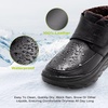 image:imageMens Orthopedic Diabetic Leather Winter Ankle Boots Wide Toe Box Comfortable Orthotic Arch Support Dress Shoes Casual Swollen Warm Plantar Fasciitis Walking Shoes for Foot and Heel PainK1black