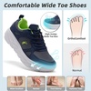 image:imageMens Orthopedic Diabetic Wide Toe Box Walking Shoes Comfortable Arch Support Plantar Fasciitis Orthotics Sport Shoes Swollen Feet Casual Running Tennis Sneakers for Foot and Heel Pain ReliefK2dark Blue