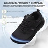 image:imageMens Orthopedic Diabetic Wide Toe Box Walking Shoes Comfortable Arch Support Plantar Fasciitis Orthotics Sport Shoes Swollen Feet Casual Running Tennis Sneakers for Foot and Heel Pain ReliefK1black