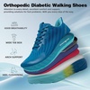 image:imageMens Orthopedic Diabetic Wide Toe Box Walking Shoes Comfortable Arch Support Plantar Fasciitis Orthotics Tennis Sneakers Casual Breathable Work Running Sport Shoes for Foot and Heel Pain ReliefK2blue