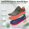image:imageMens Orthopedic Diabetic Wide Walking Shoes Comfortable Arch Support Plantar Fasciitis Sport Fashion Sneakers Casual Wide Toe Box Work Tennis Outdoor Walking Shoes for Swollen Feet Heel PainK2green