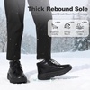 image:imageMens Orthopedic Diabetic Winter Boots Comfortable Wide Toe Box Warm Arch Support Plantar Fasciitis Leather Dress Oxfords Shoes Casual Walking Snow Ankle Mid Boots for Foot and Heel Pain ReliefK1black