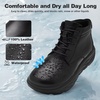 image:imageMens Orthopedic Diabetic Winter Boots Comfortable Wide Toe Box Warm Arch Support Plantar Fasciitis Leather Dress Oxfords Shoes Casual Walking Snow Ankle Mid Boots for Foot and Heel Pain ReliefK1black