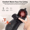 image:imageMens Orthopedic Diabetic Winter Boots Wide Toe Box Comfortable Arch Support Plantar Fasciitis Leather Dress Oxfords Shoes Casual Warm Walking Snow Ankle Mid Boots for Foot and Heel Pain ReliefK1black