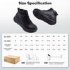 image:imageMens Orthopedic Diabetic Winter Boots Wide Toe Box Dress Comfortable Arch Support Plantar Fasciitis Leather Oxfords Walking Shoes Casual Warm Ankle Mid Boots for Foot and Neuropathy Pain ReliefK1black