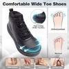 image:imageMens Orthopedic Diabetic Winter Boots Wide Toe Box Dress Comfortable Arch Support Plantar Fasciitis Leather Oxfords Walking Shoes Casual Warm Ankle Mid Boots for Foot and Neuropathy Pain ReliefK1black