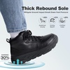 image:imageMens Orthopedic Diabetic Winter Boots Wide Toe Box Dress Comfortable Arch Support Plantar Fasciitis Leather Oxfords Walking Shoes Casual Warm Ankle Mid Boots for Foot and Neuropathy Pain ReliefK1black