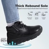 image:imageMens Orthopedic Diabetic Winter Mid Boots Wide Toe Box Dress Comfortable Arch Support Plantar Fasciitis Leather Oxfords Shoes Casual Warm Modern Mid Ankle Boots for Foot and Neuropathy Pain ReliefK1black
