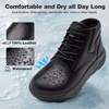 image:imageMens Orthopedic Diabetic Winter Mid Boots Wide Toe Box Dress Comfortable Arch Support Plantar Fasciitis Leather Oxfords Shoes Casual Warm Modern Mid Ankle Boots for Foot and Neuropathy Pain ReliefK1black