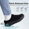 image:imageMens Orthopedic Diabetic Winter Slippers Wide Tox Box Comfortable Arch Support Plantar Fasciitis Walking House Clogs Shoes Orthotic Casual Warm Slip On Loafers for Foot and Heel Pain ReliefK1black