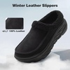 image:imageMens Orthopedic Diabetic Winter Slippers Wide Tox Box Comfortable Arch Support Plantar Fasciitis Walking House Clogs Shoes Orthotic Casual Warm Slip On Loafers for Foot and Heel Pain ReliefK1black