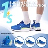 image:imageMens Orthopedic Road Running Shoes Comfortable Arch Supports Plantar Fasciitis Orthotic Fashion Sneakers Casual Flat Feet Athletic Tennis Work Walking Shoes for Foot Heel and Pain ReliefW2blue1