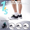 image:imageMens Orthopedic Road Running Shoes Comfortable Casual Arch Supports Plantar Fasciitis Orthotic Breathable Sneakers Casual Flat Feet Athletic Sport Tennis Work Walking Shoes for Foot and Heel PainW1black