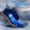 image:imageMens Orthopedic Road Running Shoes Comfortable Casual Arch Supports Plantar Fasciitis Orthotic Breathable Sneakers Casual Flat Feet Athletic Sport Tennis Work Walking Shoes for Foot and Heel PainW2blue