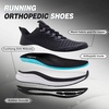 image:imageMens Orthopedic Road Running Shoes Comfortable Casual Arch Supports Plantar Fasciitis Orthotic Fashion Sneakers Flat Feet Casual Tennis Outdoor Walking Exercise Shoes for Foot Heel and Pain ReliefW1black