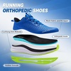 image:imageMens Orthopedic Road Running Shoes Comfortable Casual Arch Supports Plantar Fasciitis Orthotic Fashion Sneakers Flat Feet Casual Tennis Outdoor Walking Exercise Shoes for Foot Heel and Pain ReliefW2peacock Blue