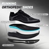 image:imageMens Orthopedic Road Running Shoes Comfortable Casual Arch Supports Plantar Fasciitis Orthotic Sports Tennis Sneakers Casual Lightweight Athletic Walking Shoes for Foot Heel and Pain ReliefW1black