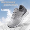 image:imageMens Orthopedic Road Running Shoes Comfortable Casual Arch Supports Plantar Fasciitis Orthotic Sports Tennis Sneakers Casual Lightweight Athletic Walking Shoes for Foot Heel and Pain ReliefW3grey