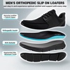 image:imageMens Orthopedic Slip On Loafers Casual Dress Shoes for Business Work  Arch Support for Plantar Fasciitis Comfortable Walking Shoes for Flat Feet Foot amp Heel Pain Relief Ideal for Standing All DayWk1black