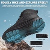 image:imageMens Orthopedic Waterproof Hiking Boots Comfortable Plantar Fasciitis Work Walking Running Trekking Shoes Flat Feet Orthotic Mid Ankle Support Trail Sneakers for Foot and Heel Pain ReliefW1black