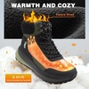 image:imageMens Orthopedic Wide Snow Boots Comfortable Winter Diabetic Plantar Fasciitis Arch Support Warm Insulated Mid Ankle Boots Orthotic Casual Waterproof Walking Hiking Shoes for Foot Heel Pain ReliefK1green