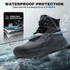 image:imageMens Orthopedic Wide Waterproof Hiking Boots Comfortable Plantar Fasciitis Diabetic Arch Support Trekking Walking Shoes Orthotic Non Slip Outdoor Adventures Mid Ankle Boots for Foot and Heel PainK1black