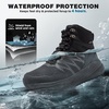 image:imageMens Orthopedic Wide Waterproof Hiking Boots Comfortable Plantar Fasciitis Work Walking Running Trekking Shoes Orthotic Non Slip Adventures Ankle Support Trail Mid Boots for Foot Pain ReliefK1black
