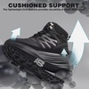 image:imageMens Orthopedic Wide Waterproof Hiking Boots Comfortable Plantar Fasciitis Work Walking Running Trekking Shoes Orthotic Non Slip Adventures Ankle Support Trail Mid Boots for Foot Pain ReliefK1black