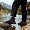 image:imageMens Orthopedic Wide Waterproof Hiking Boots Comfortable Plantar Fasciitis Work Walking Running Trekking Shoes Orthotic Non Slip Adventures Ankle Support Trail Mid Boots for Foot Pain ReliefK1black
