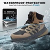 image:imageMens Orthopedic Wide Waterproof Hiking Boots Comfortable Plantar Fasciitis Work Walking Running Trekking Shoes Orthotic Non Slip Adventures Ankle Support Trail Mid Boots for Foot Pain ReliefK2khaki