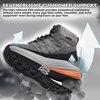 image:imageMens Orthopedic Wide Waterproof Hiking Boots Comfortable Plantar Fasciitis Work Walking Running Trekking Shoes Orthotic Non Slip Flat Feet Mid Ankle Support Trail Sneakers for Foot Pain ReliefK1grey