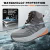 image:imageMens Orthopedic Wide Waterproof Hiking Boots Comfortable Plantar Fasciitis Work Walking Running Trekking Shoes Orthotic Non Slip Flat Feet Mid Ankle Support Trail Sneakers for Foot Pain ReliefK1grey