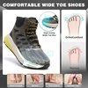 image:imageMens Orthopedic Wide Waterproof Hiking Boots Comfortable Plantar Fasciitis Work Walking Running Trekking Shoes Orthotic Non Slip Flat Feet Mid Ankle Support Trail Sneakers for Foot Pain ReliefK2green