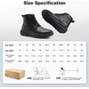 image:imageMens Orthopedic Winter Leather Boots Diabetic Wide Toe Box Comfortable Arch Support Plantar Fasciitis Mid Ankle Boots Orthotic Casual Warm Dress Oxfords Walking Shoes for Foot and Heel Pain ReliefK1black