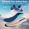 image:imageOrthoComfoot Kids Orthopedic Tennis Shoes for Boys Girls Arch Support Sneakers for Flat Feet Heel Pain amp Overpronation Orthotic Breathable Athletic Running Walking Shoes for School SportsW2white Blue